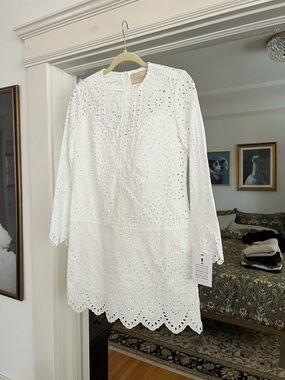 NWT Classic Six White Eyelet Broderie Dress